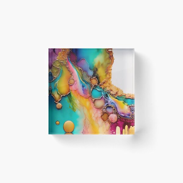 Aperçu de l'œuvre Multicolour Fluid Alcohol Ink Art créée et vendue par BilgePaksoylu.