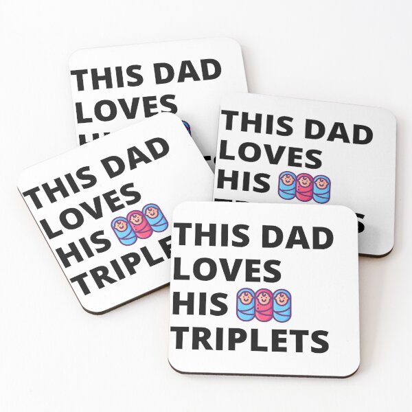 Item preview, This Dad Loves His Triplets Sticker designed and sold by Dunbi1010.