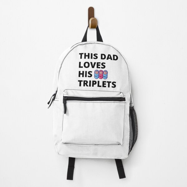Item preview, This Dad Loves His Triplets Sticker designed and sold by Dunbi1010.