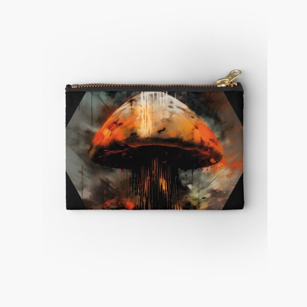 Item preview, Paint over image of a mushroom in abstract form designed and sold by ArtificialFungi.