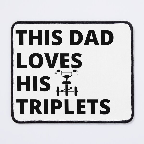 Item preview, This Dad Loves His Triplets Sticker designed and sold by Dunbi1010.