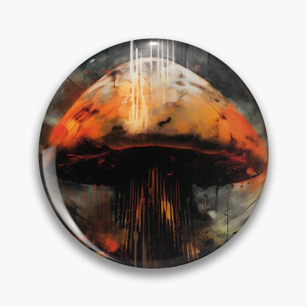 Item preview, Paint over image of a mushroom in abstract form designed and sold by ArtificialFungi.