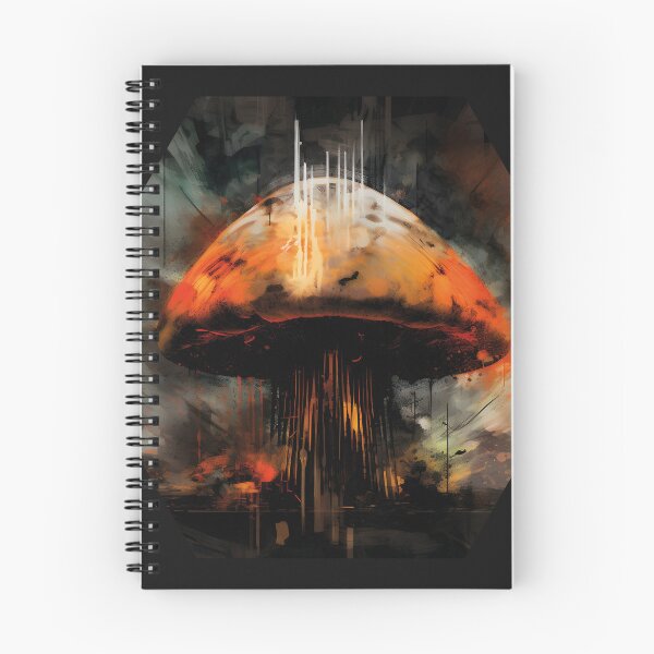 Item preview, Paint over image of a mushroom in abstract form designed and sold by ArtificialFungi.