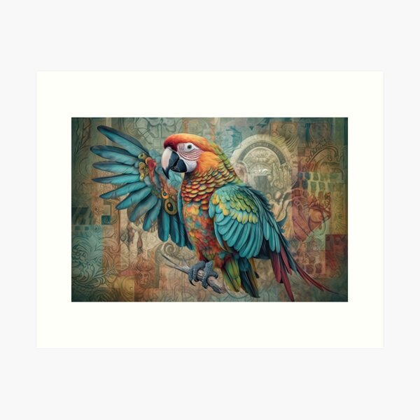 Parrot. Sacred Animals. Artwork #20 Art Print