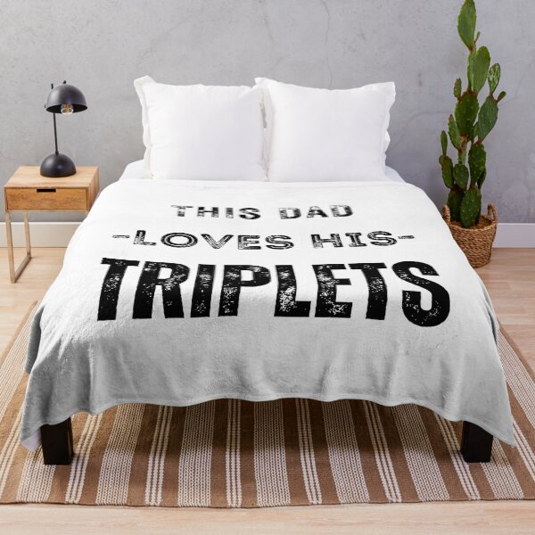 Item preview, This Dad Loves His Triplets Sticker designed and sold by Dunbi1010.