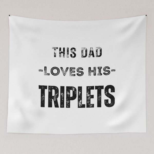 Item preview, This Dad Loves His Triplets Sticker designed and sold by Dunbi1010.