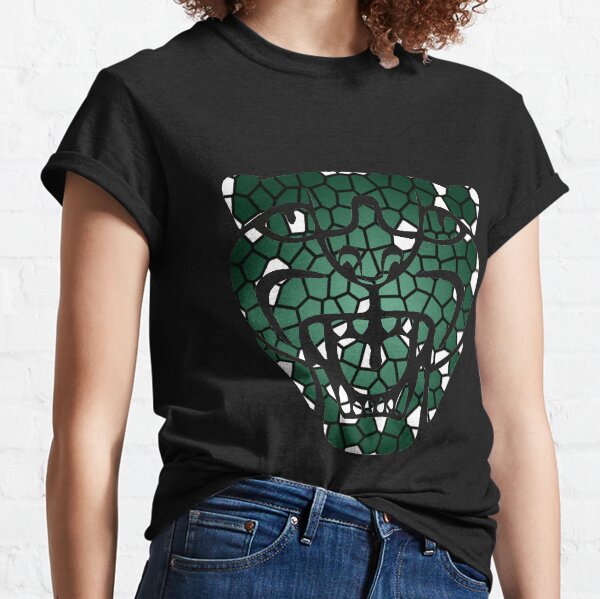 Jaguar head in British Racing Green Stainglass Classic T-Shirt