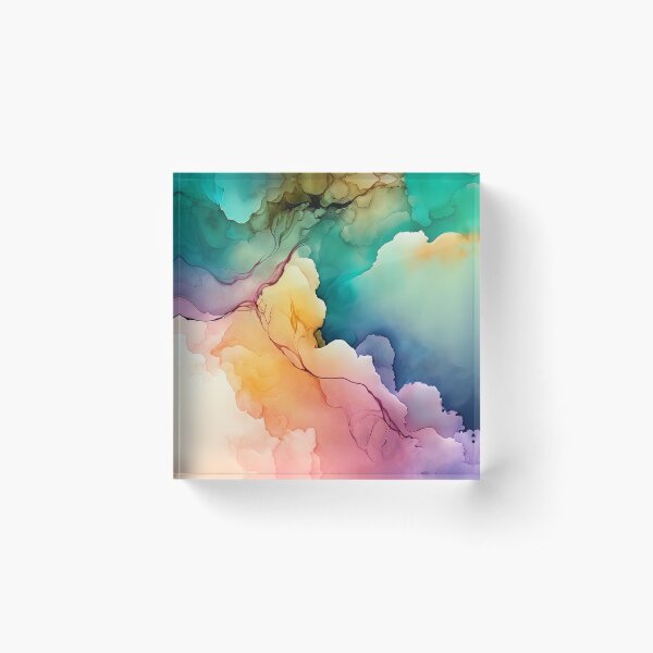 Aperçu de l'œuvre Colourful Abstract Alcohol Ink Art créée et vendue par BilgePaksoylu.