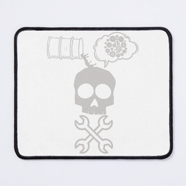 Item preview, Thinking mechanical gray skull artwork designed and sold by Szafone.