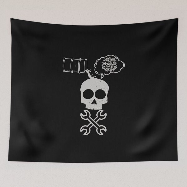 Item preview, Thinking mechanical gray skull artwork designed and sold by Szafone.