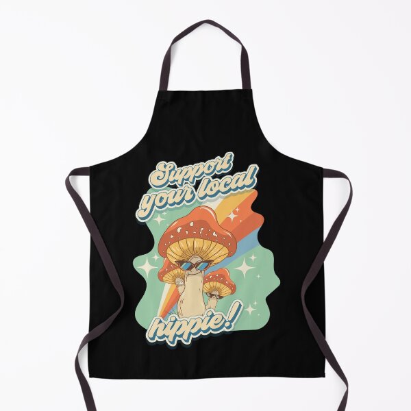 Item preview, Groovy funny mushrooms psychedelic sarcastic quote Support your local hippie designed and sold by HomeCoquette.