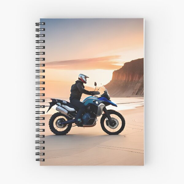 Aperçu de l'œuvre Moto tout terrain sur la plage au coucher de soleil créée et vendue par Chancedazur.