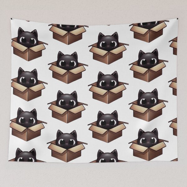 Item preview, Cute Cat In Cardboard Box designed and sold by KawaiiPixelArt.