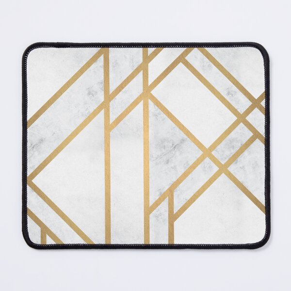 Item preview, White Marble Art Deco Luxe Mosaic designed and sold by AmbienceArt.
