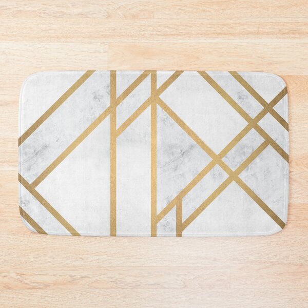 Item preview, White Marble Art Deco Luxe Mosaic designed and sold by AmbienceArt.