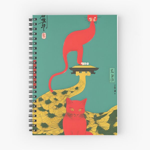 Item preview, Ukiyo-e woodblock cat. Oriental Japanese aesthetic cat. designed and sold by KumoMachina.