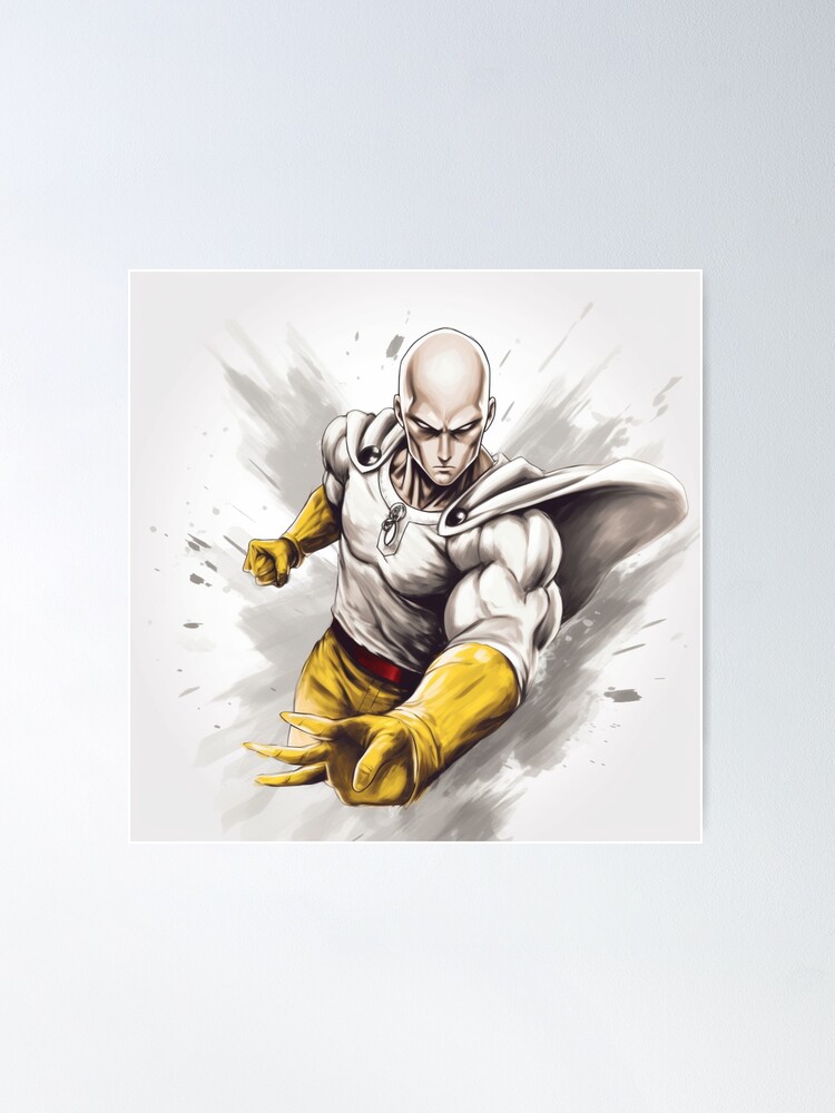 Saitama One Punch Man Hero Manga Anime Poster Canvas Art Prints
