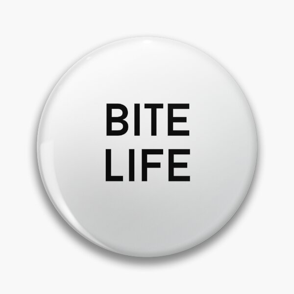 Item preview, bite life text graphic v1 white background designed and sold by fishpressink.