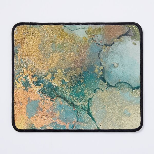 Item preview, Liquid Gold and Viridian Art Design designed and sold by Jenie Yolland.