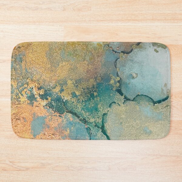 Item preview, Liquid Gold and Viridian Art Design designed and sold by Jenie Yolland.