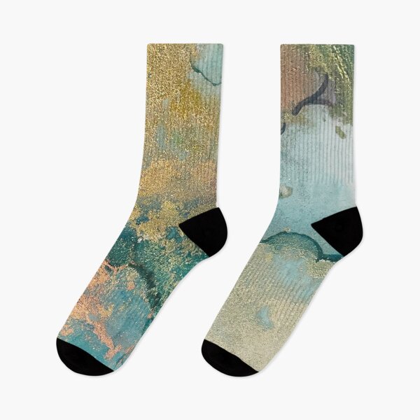 Item preview, Liquid Gold and Viridian Art Design designed and sold by Jenie Yolland.