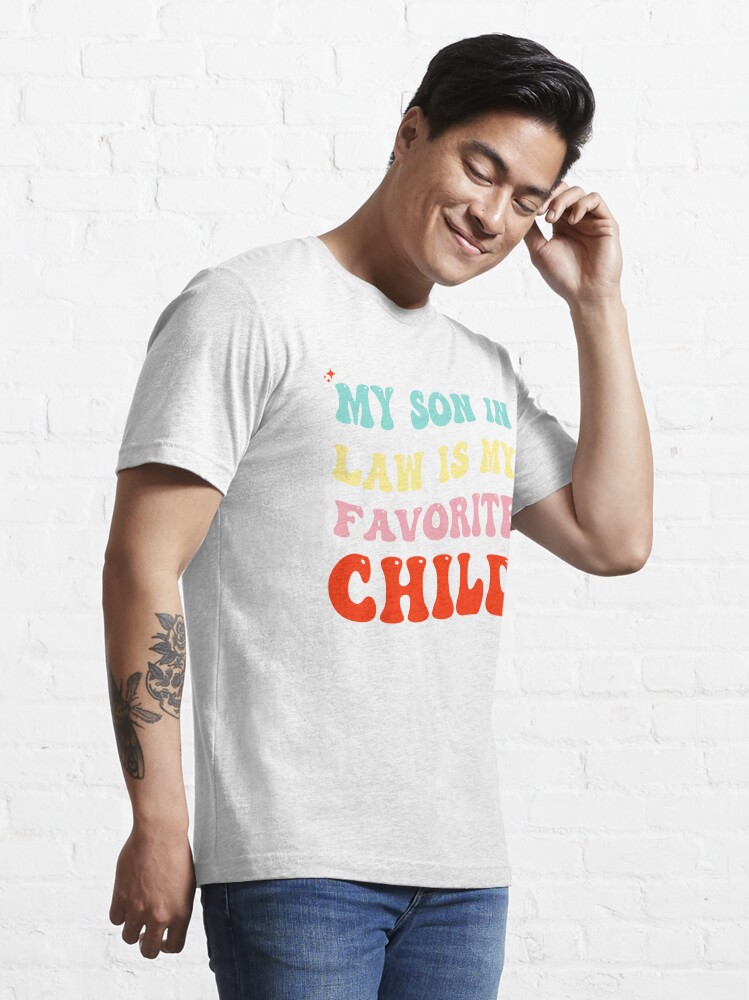 Disover My Son In Law Is My Favorite Child Groovy Vintage  | Essential T-Shirt 