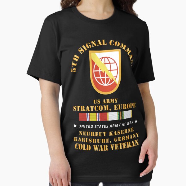 Vista previa del artículo con la obra «Ejército - 5to Comando de Señales - SSI, EE. UU. STRATCOM, EUR, Karlsruhe, Alemania con COLD SVC X 300», diseñado y vendido por Military Insignia Products.