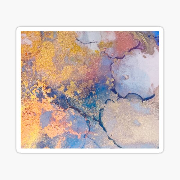 Item preview, Bright Gold Glory in Alcohol Liquid Art  designed and sold by Jenie Yolland.