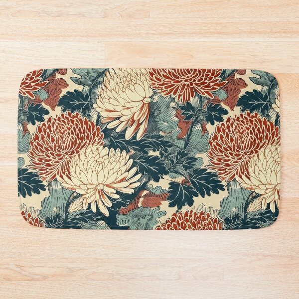 Item preview, Chrysanthemum print, wood block inspired designed and sold by cult-andromeda.