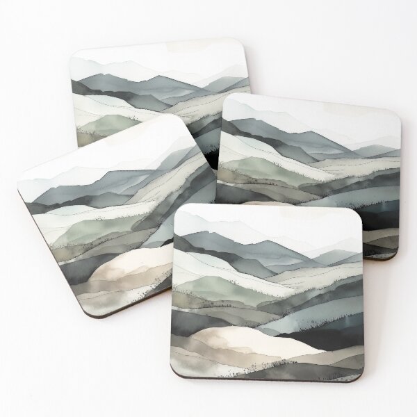 Artikelvorschau, Earthy Natural Colours Watercolour Landscape entworfen und verkauft von BilgePaksoylu.