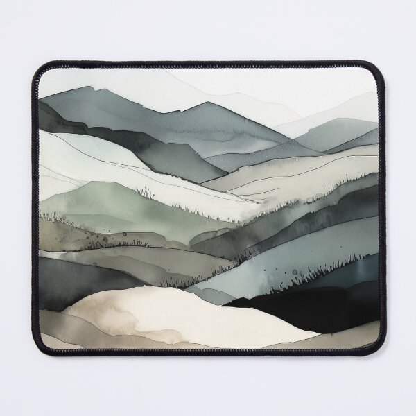 Artikelvorschau, Earthy Natural Colours Watercolour Landscape entworfen und verkauft von BilgePaksoylu.