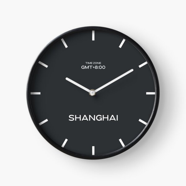 Item preview, Shanghai GMT Time Zone World Wall Clock-Phantom Black designed and sold by Andrew0506.