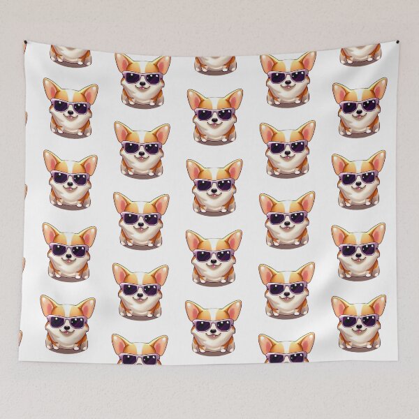 Item preview, Cute Corgi with Sunglasses designed and sold by KawaiiPixelArt.