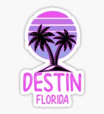 Destin Vintage Retro Beach Sticker