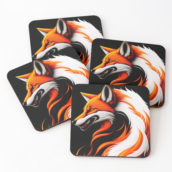 Item preview, Fox Black and Orange Art new  designed and sold by Tshirtstory.