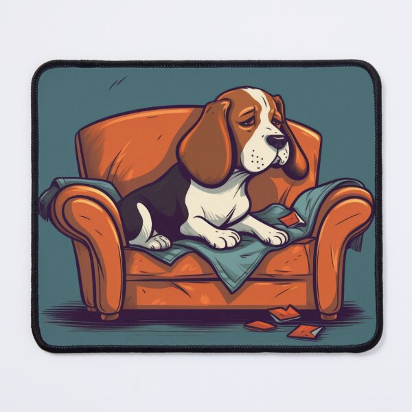 Item preview, Tired dog on sofa designed and sold by Digital-Space.