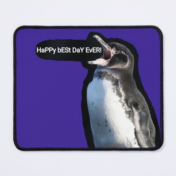 Item preview, (Dark Purple #3A2096 Background) Galapagos Penguin best day ever designed and sold by SBPenguins.