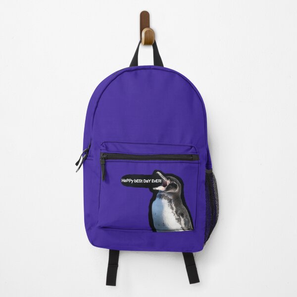 Item preview, (Dark Purple #3A2096 Background) Galapagos Penguin best day ever designed and sold by SBPenguins.