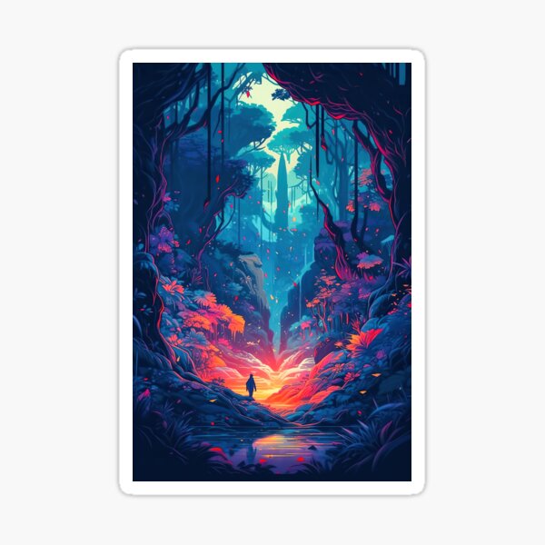 Vista previa del artículo con la obra «Selva azul», diseñado y vendido por Ephellem.