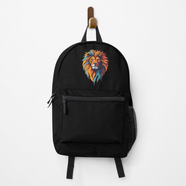 Item preview, Colorful Sunset Lion Head - Abstract Lion Portrait Illustration designed and sold by Cawaiico.