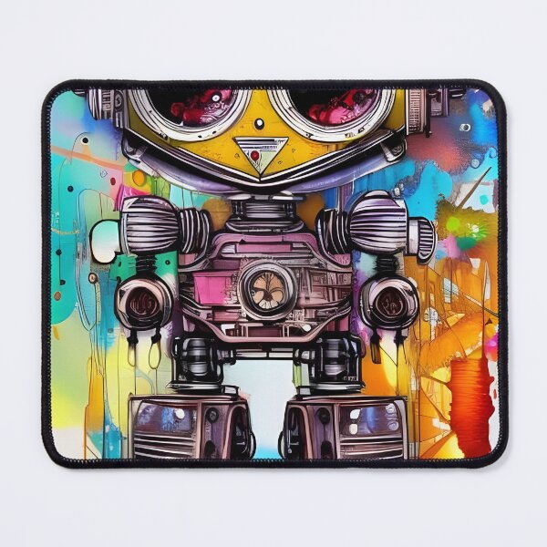 Item preview, Cute adorable colorful steampunk robot designed and sold by REALDesign-Shop.