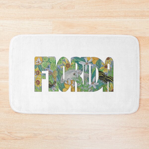 Item preview, FLORIDA Watercolor Floral Silhouette  designed and sold by Sproutopia-Art.
