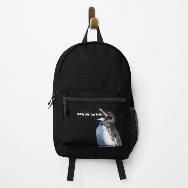 Item preview, Galapagos Penguin best day ever (Black Background) designed and sold by SBPenguins.