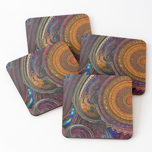 Item preview, rainbow color pattern with mandalas designed and sold by basitcv.
