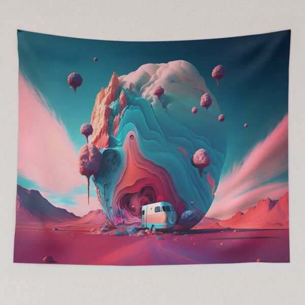Item preview, A camper in a surreal world designed and sold by Cr-AI-tive.