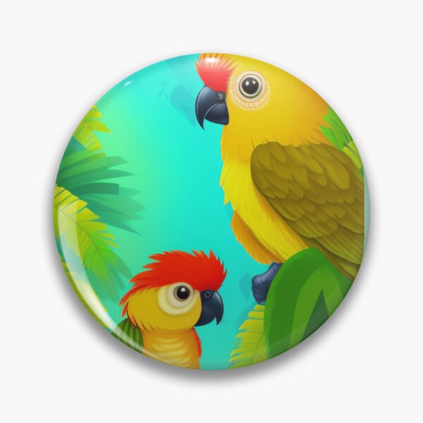 Item preview, Tropical Caique Parrot Design: Colorful and Playful Art for Bird Lovers | Redbubble designed and sold by Eline-Prints.