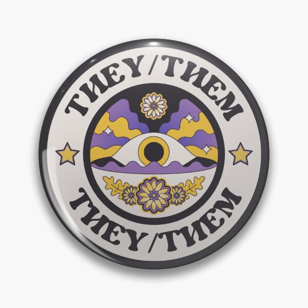 Item preview, They/Them Pronouns Non-binary Trans LGBTQ Pride They Them Pronoun designed and sold by Furia LGBTQ+ Accessories.