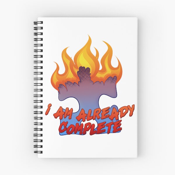 Item preview, I Am Already Complete Red Instead Autism Awareness Burning Puzzle Piece designed and sold by PictionaryModus.