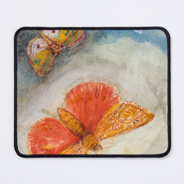 Item preview, Papillons et Fleur Quatre Papillons et Une Fleur (1840-1916) by Odilon Redon designed and sold by BossyCatHome.