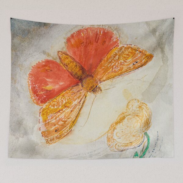 Item preview,  Papillons et Fleur Quatre Papillons et Une Fleur  (1840-1916) by Odilon Redon designed and sold by BossyCatHome.